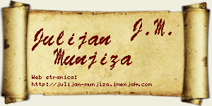 Julijan Munjiza vizit kartica